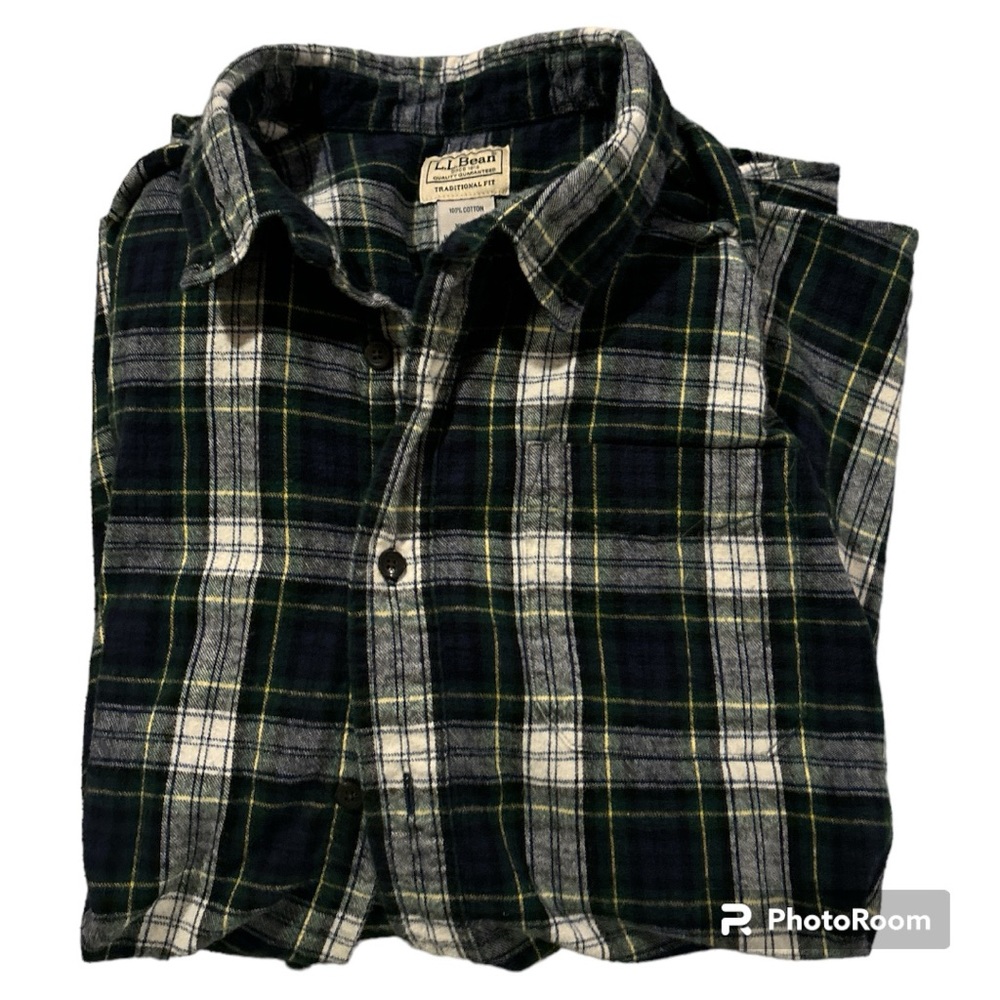 Men's Scotch Plaid Flannel Shirt, Traditional Fit - XL